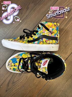 Vans Sk8-Hi Simpsons Cartoon Print Yellow Multi High Top sneakers trainers